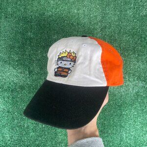 Vintage Y2K Naruto Hello Kitty Hat Japan Anime Baseball Cap